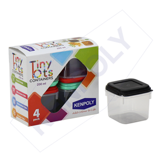 TINY TOTS CONTAINERS 200ML (4 PACK)