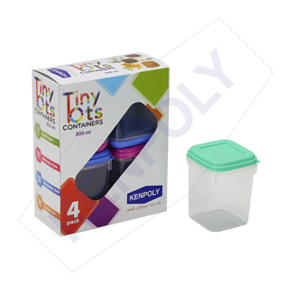 TINY TOTS CONTAINERS 300ML (4 PACK)