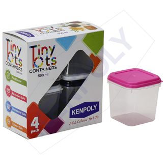 TINY TOTS CONTAINERS 500ML (4 PACK)